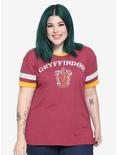 Harry Potter Gryffindor Girls Athletic T-Shirt Plus Size, RED, hi-res