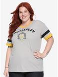 Harry Potter Hufflepuff Girls Athletic T-Shirt Plus Size, GREY, hi-res
