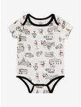 Disney Christopher Robin Winnie The Pooh Allover Print Baby Bodysuit - BoxLunch Exclusive, GREY, hi-res