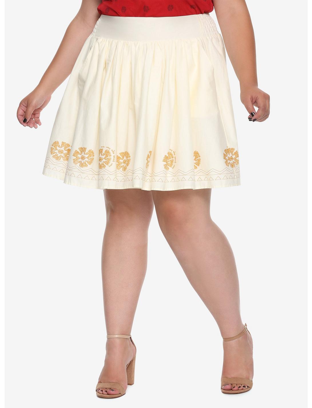 Her Universe Destination Disney Moana Border Print Skirt Plus Size, IVORY, hi-res