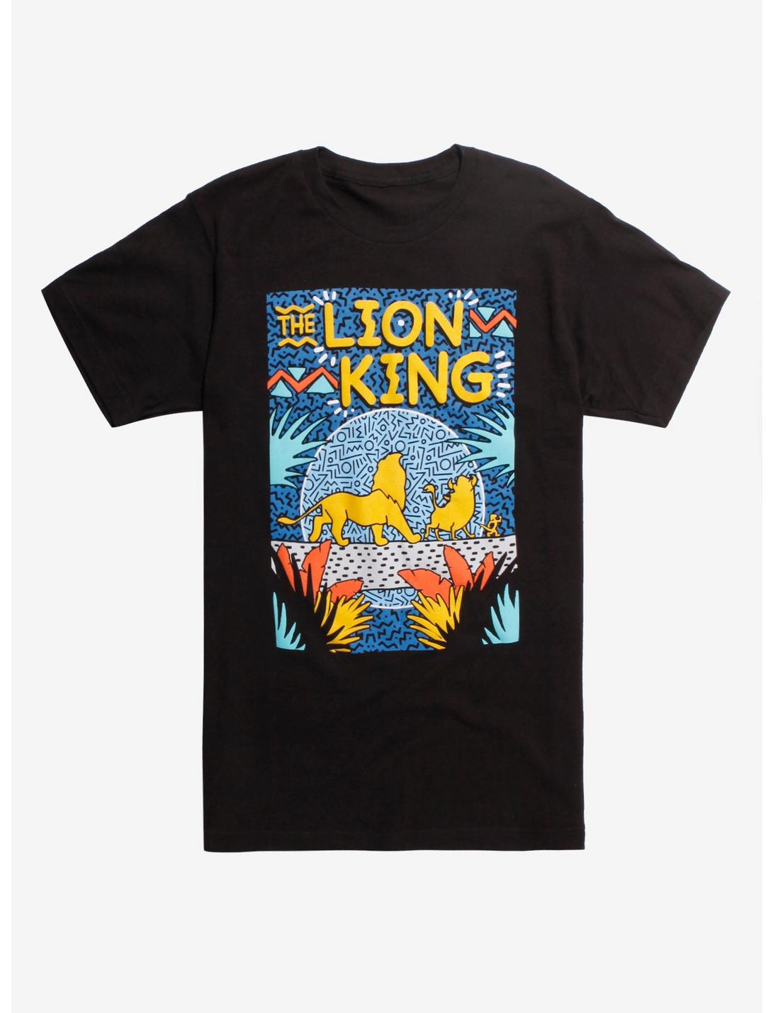 Disney The Lion King Jungle Walk Pattern Design T-Shirt Hot Topic Exclusive, BLACK, hi-res
