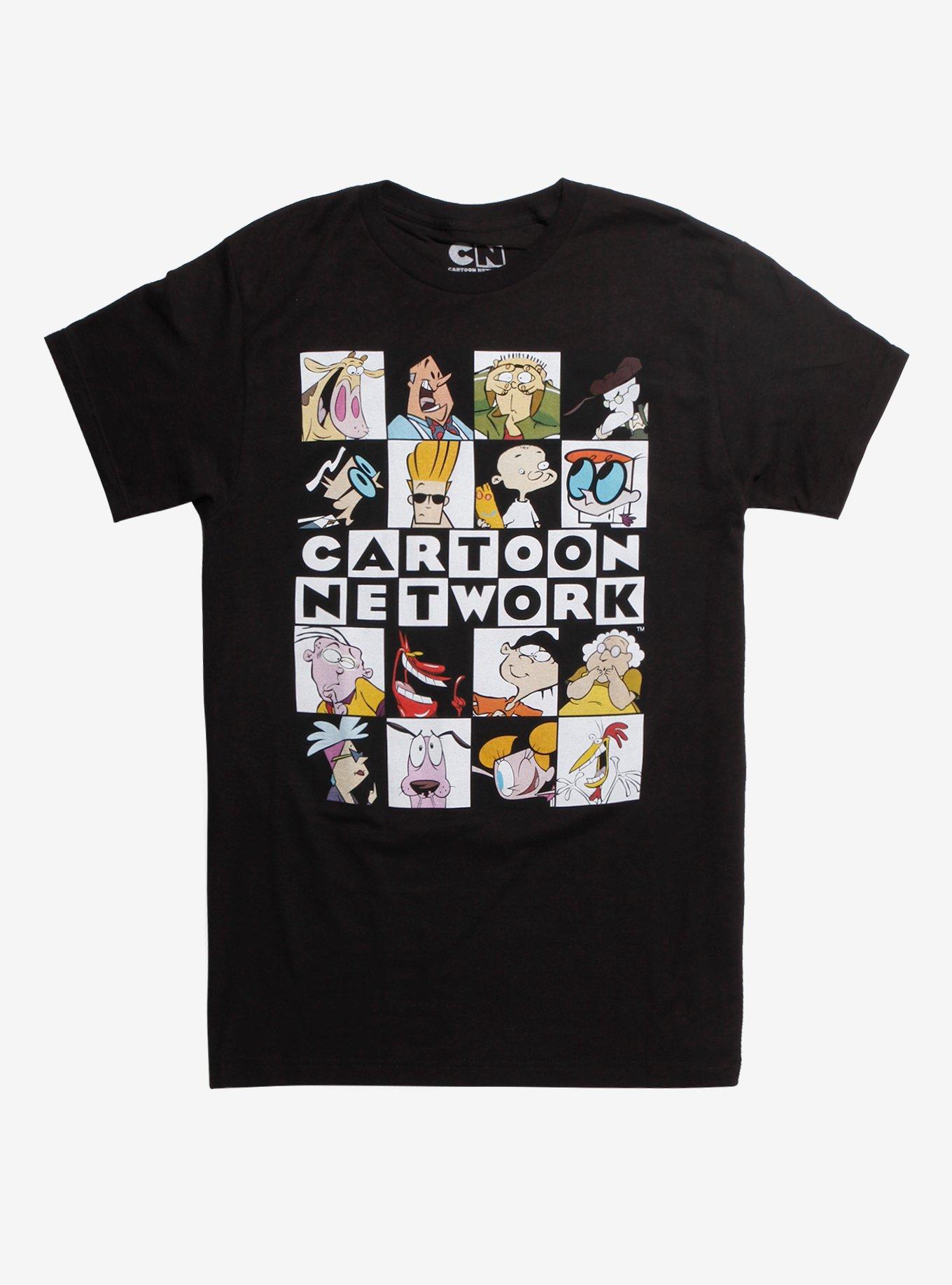 Cartoon Network Checkered Box Characters T-Shirt Hot Topic Exclusive, BLACK, hi-res
