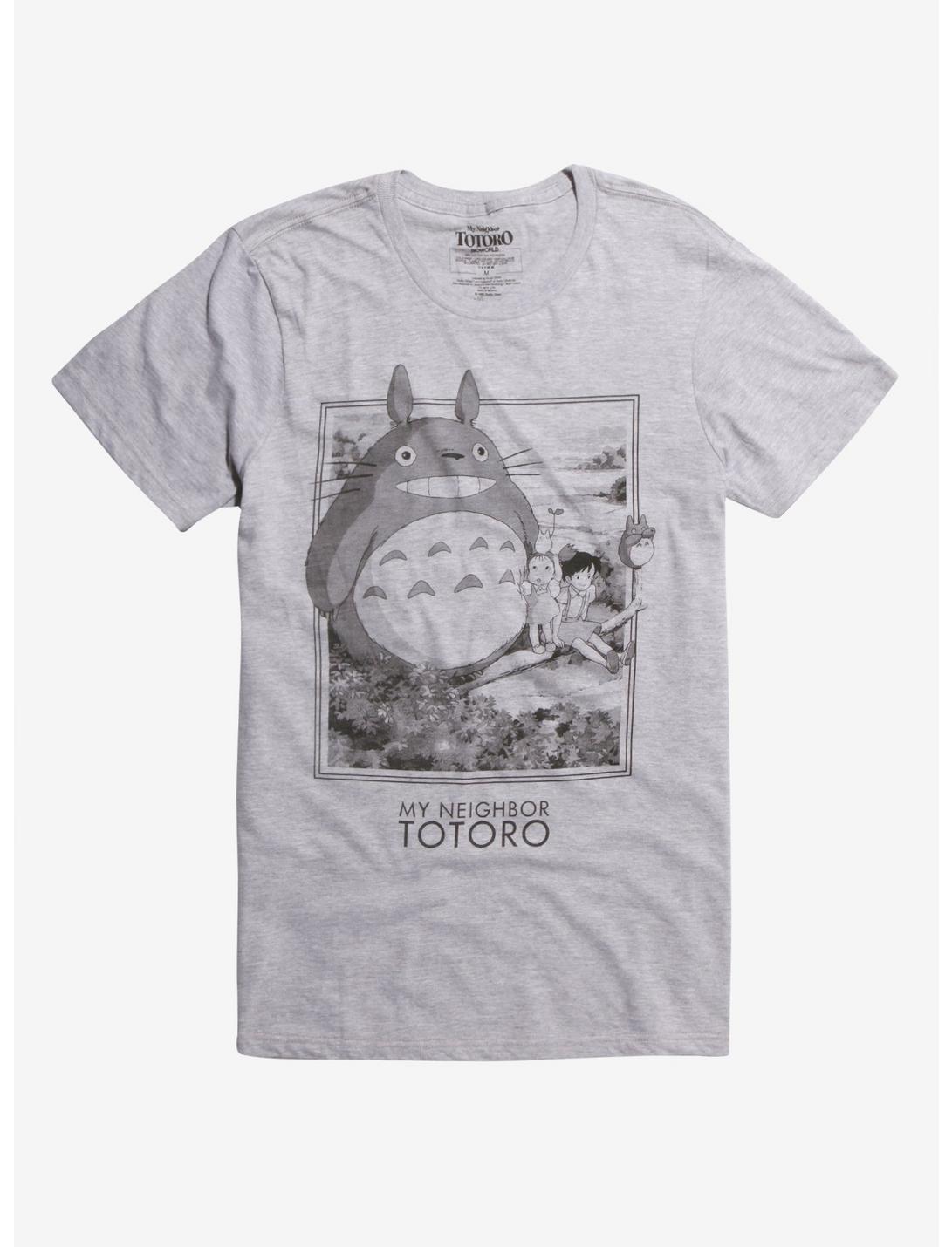 Studio Ghibli My Neighbor Totoro Frame Print T-Shirt Hot Topic Exclusive, GREY, hi-res