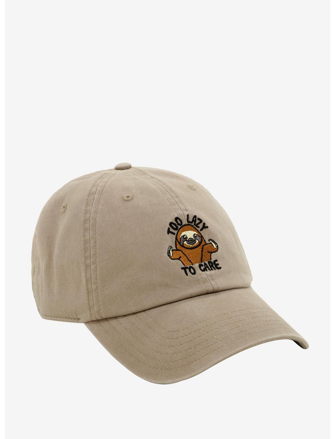 Too Lazy To Care Sloth Dad Cap, , hi-res