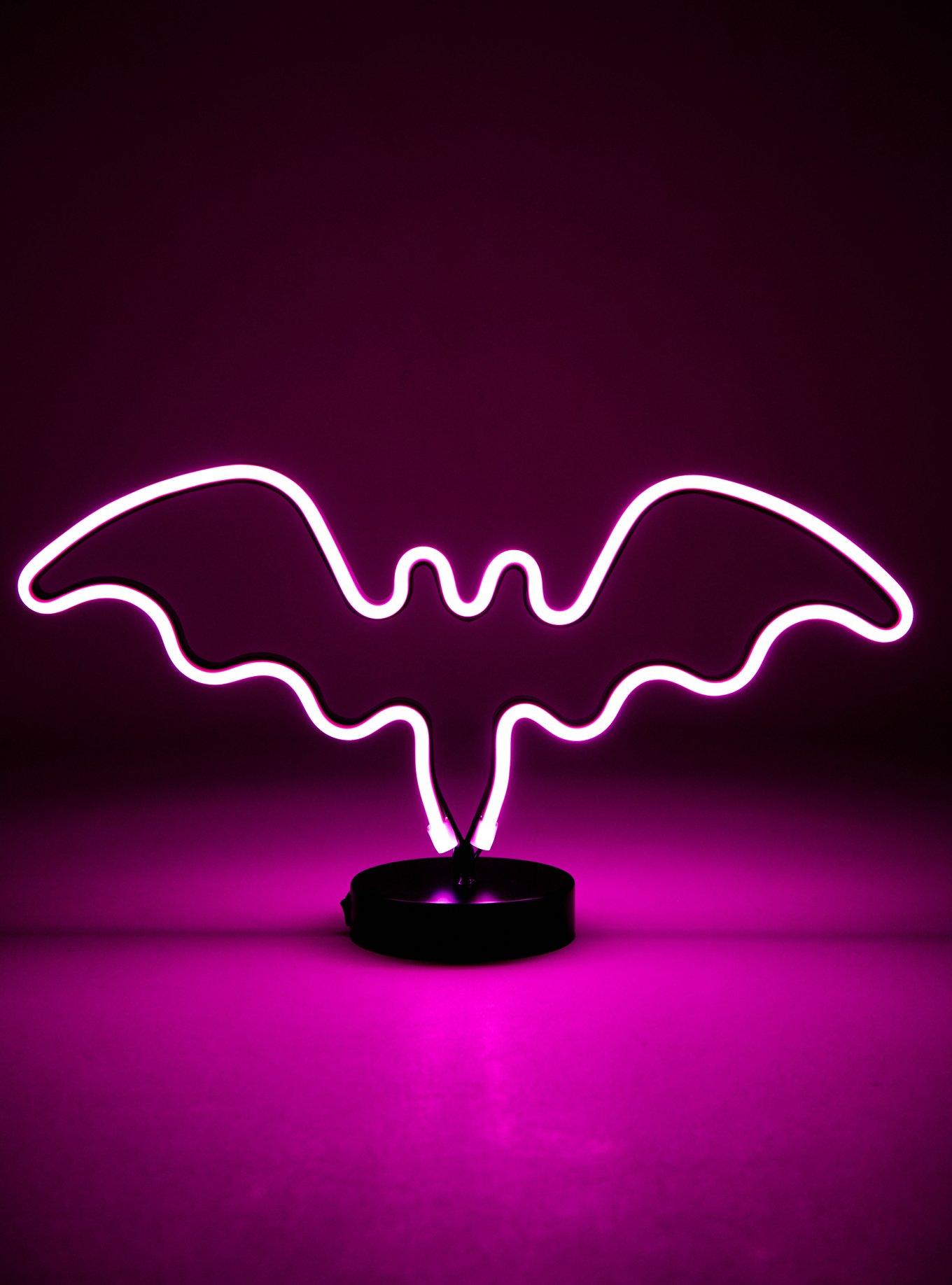 Led Pink Neon Bat Light 