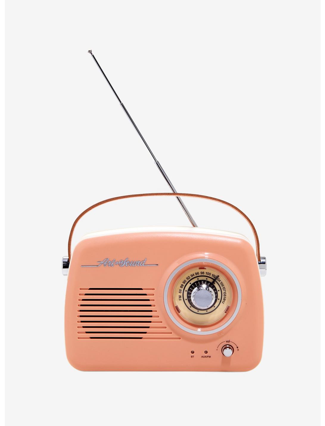 Pink Vintage Wireless Radio Speaker, , hi-res