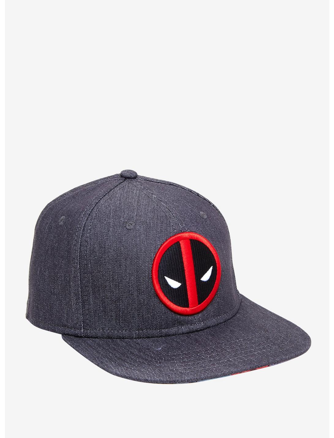 Marvel Deadpool Logo Heather Grey Snapback Hat, , hi-res