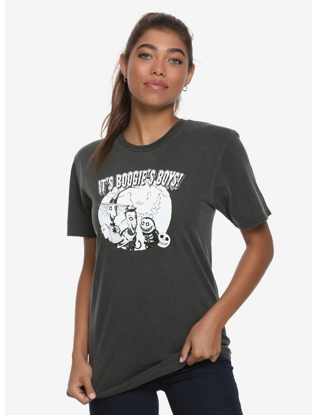 The Nightmare Before Christmas Boogie's Boys Womens Tee - BoxLunch Exclusive, GREY, hi-res