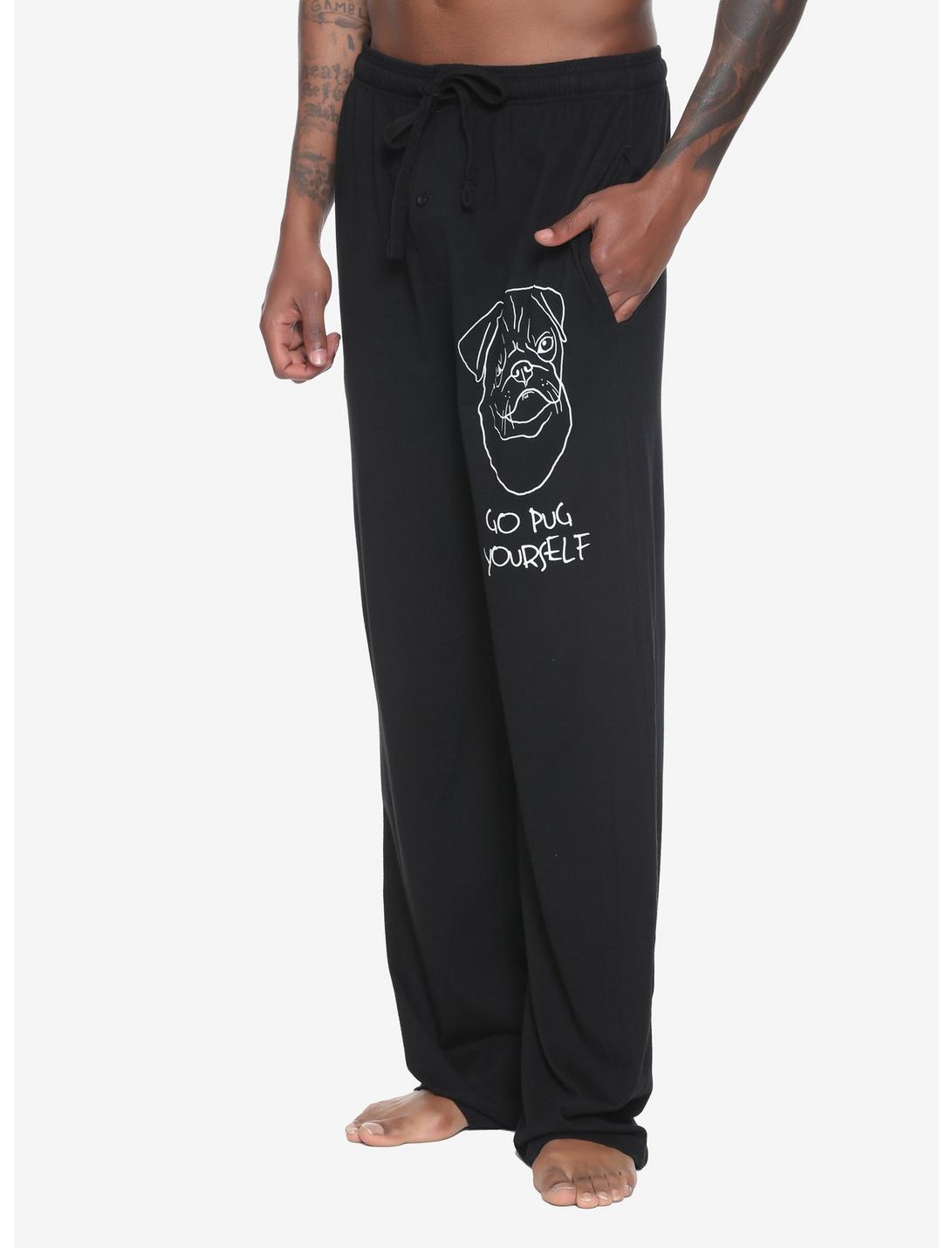 Go Pug Yourself Guys Pajama Pants, BLACK, hi-res