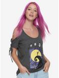 The Nightmare Before Christmas Girls Cold Shoulder Top, MULTI, hi-res