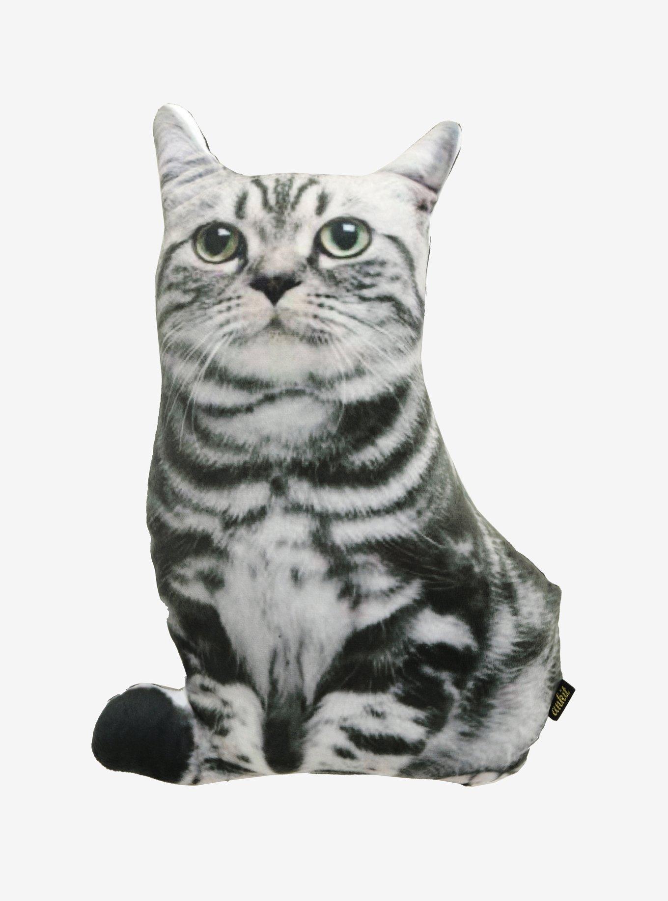 Grey Cat Pillow, , hi-res