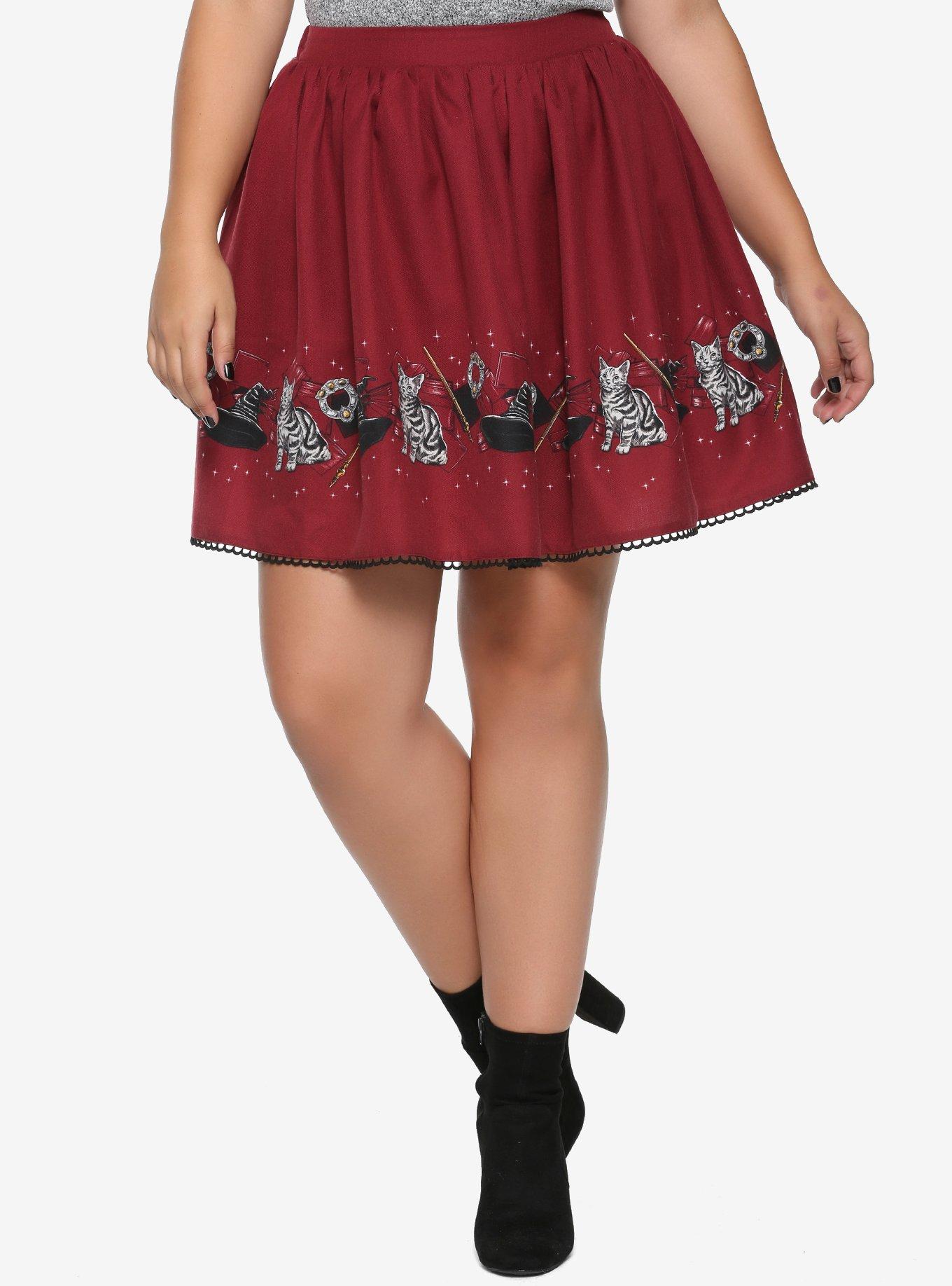 Harry Potter Professor McGonagall Skirt Plus Size, BURGUNDY, hi-res