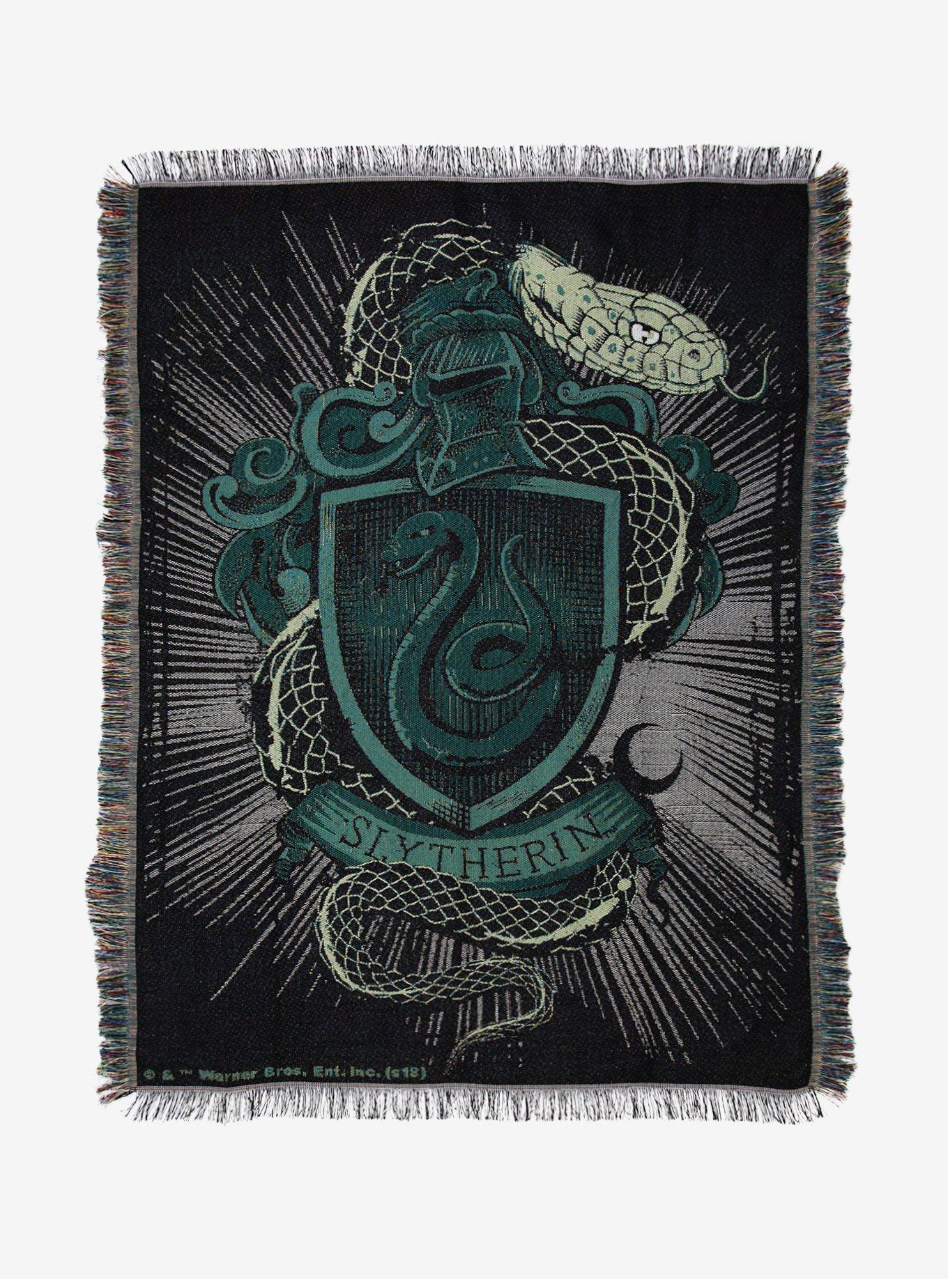 Harry Potter Slytherin Crest Tapestry Throw Blanket, , hi-res