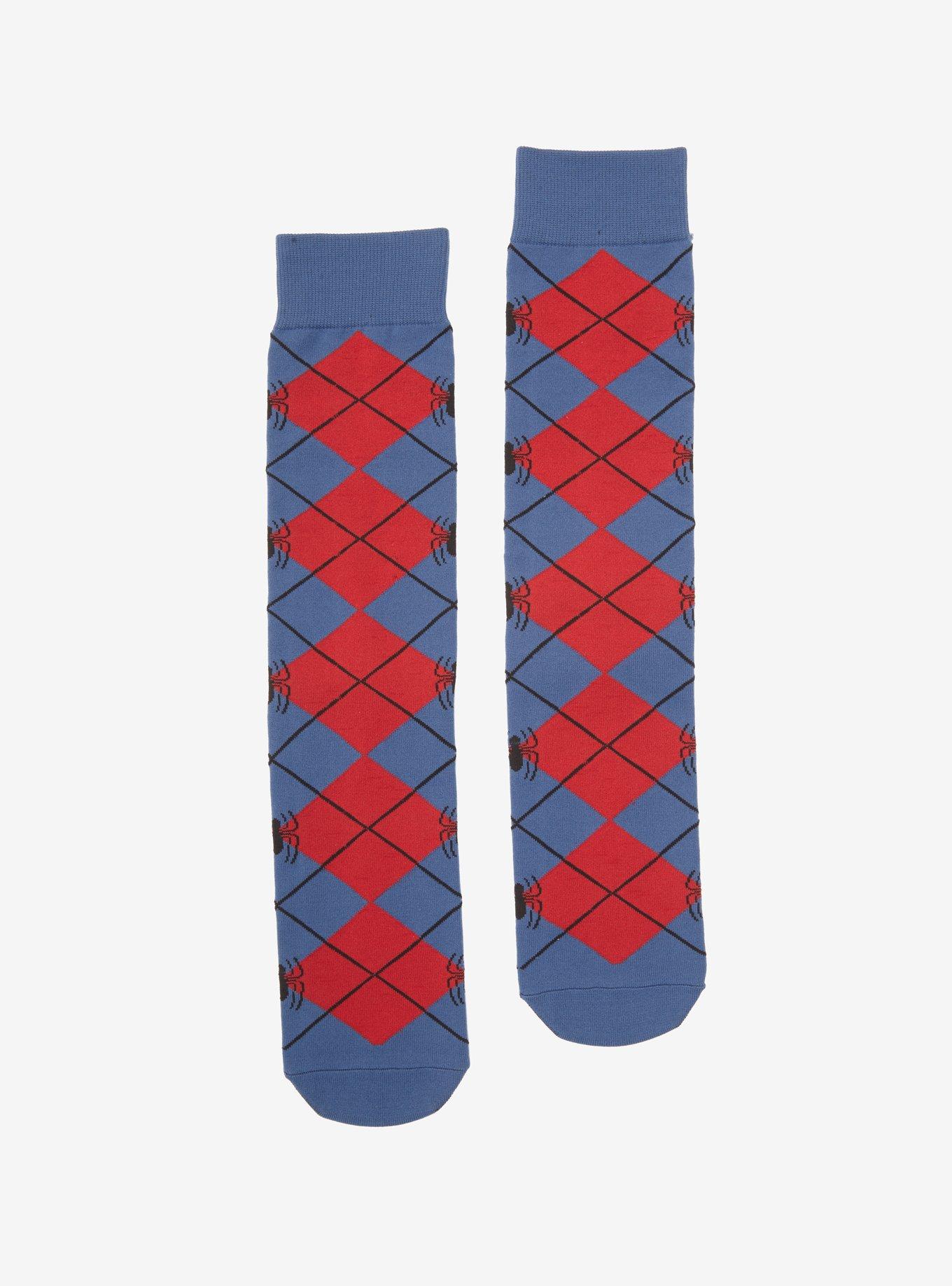 Marvel Spider-Man Argyle Dress Socks, , hi-res