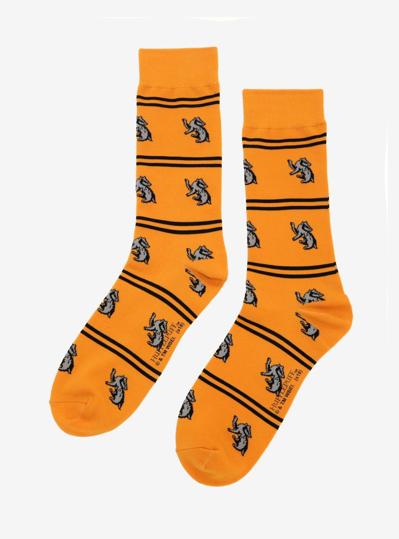 Harry Potter Hufflepuff Striped Dress Socks - BoxLunch Exclusive | BoxLunch