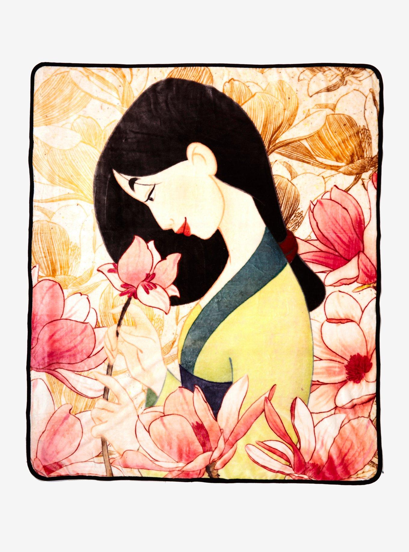 Disney Mulan Magnolia Flower Throw Blanket, , hi-res