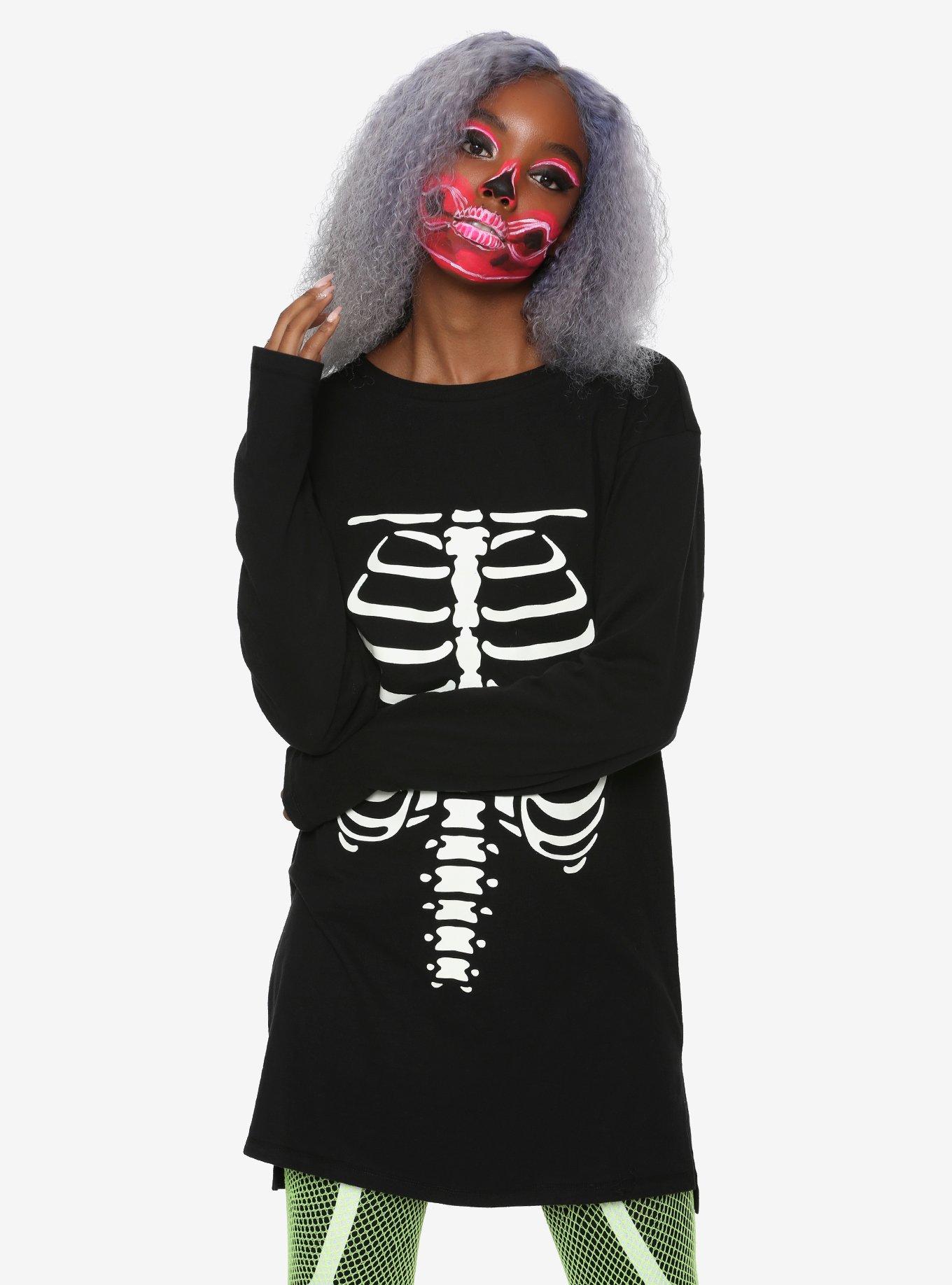 rib cage dress hot topic Hot Topic Teenage Runaway Rib Cage Long-Sleeved Dress Size XS Halloween  Costume