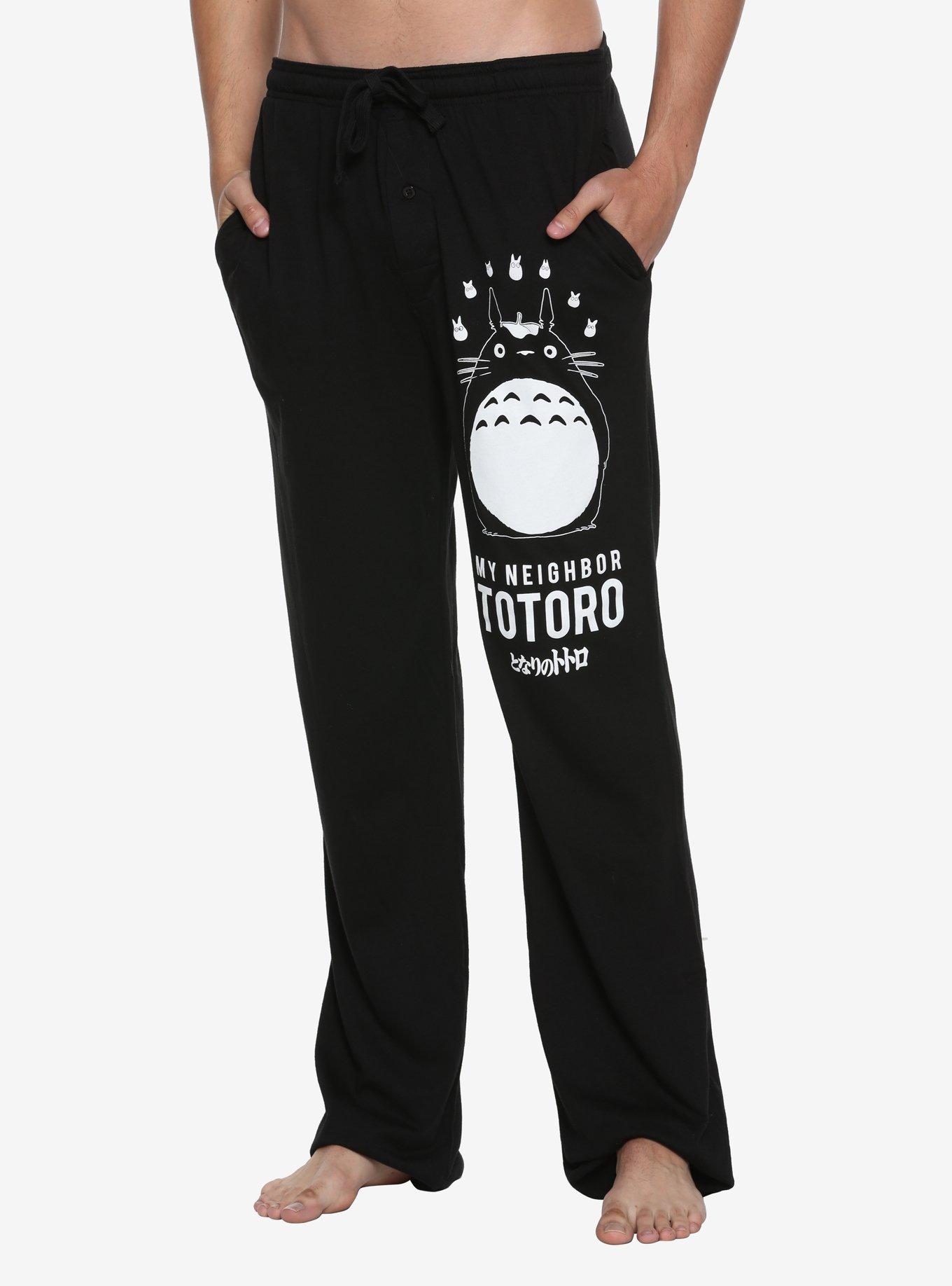Studio Ghibli My Neighbor Totoro Guys Pajama Pants, BLACK, hi-res