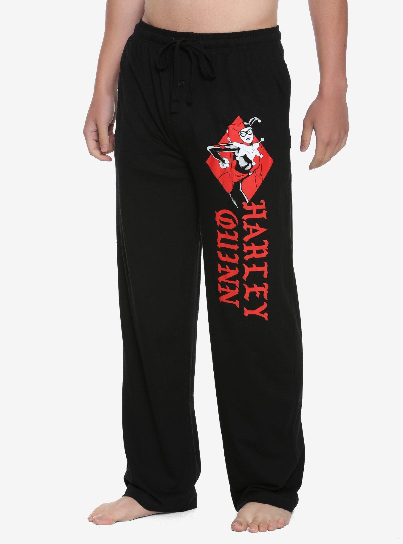 DC Comics Harley Quinn Guys Pajama Pants, BLACK, hi-res