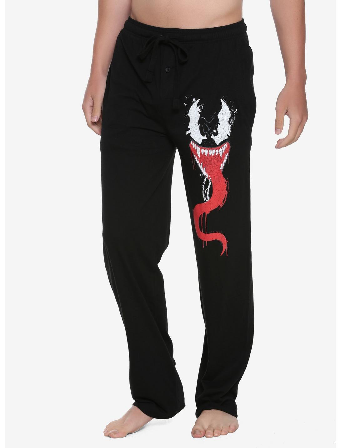 Marvel Venom Paint Splatter Guy Pajama Pants, BLACK, hi-res