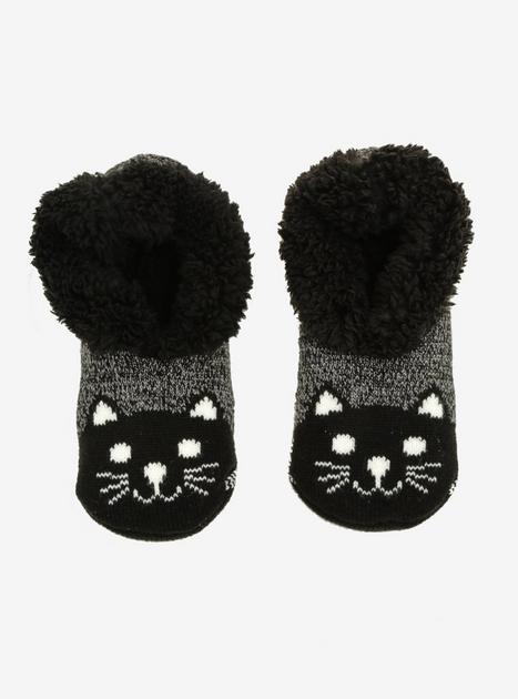 Black Cat Cozy Slippers | Hot Topic