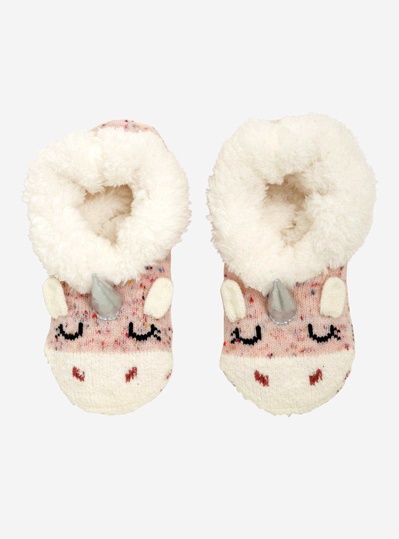 Pink Unicorn Cozy Slippers, , hi-res