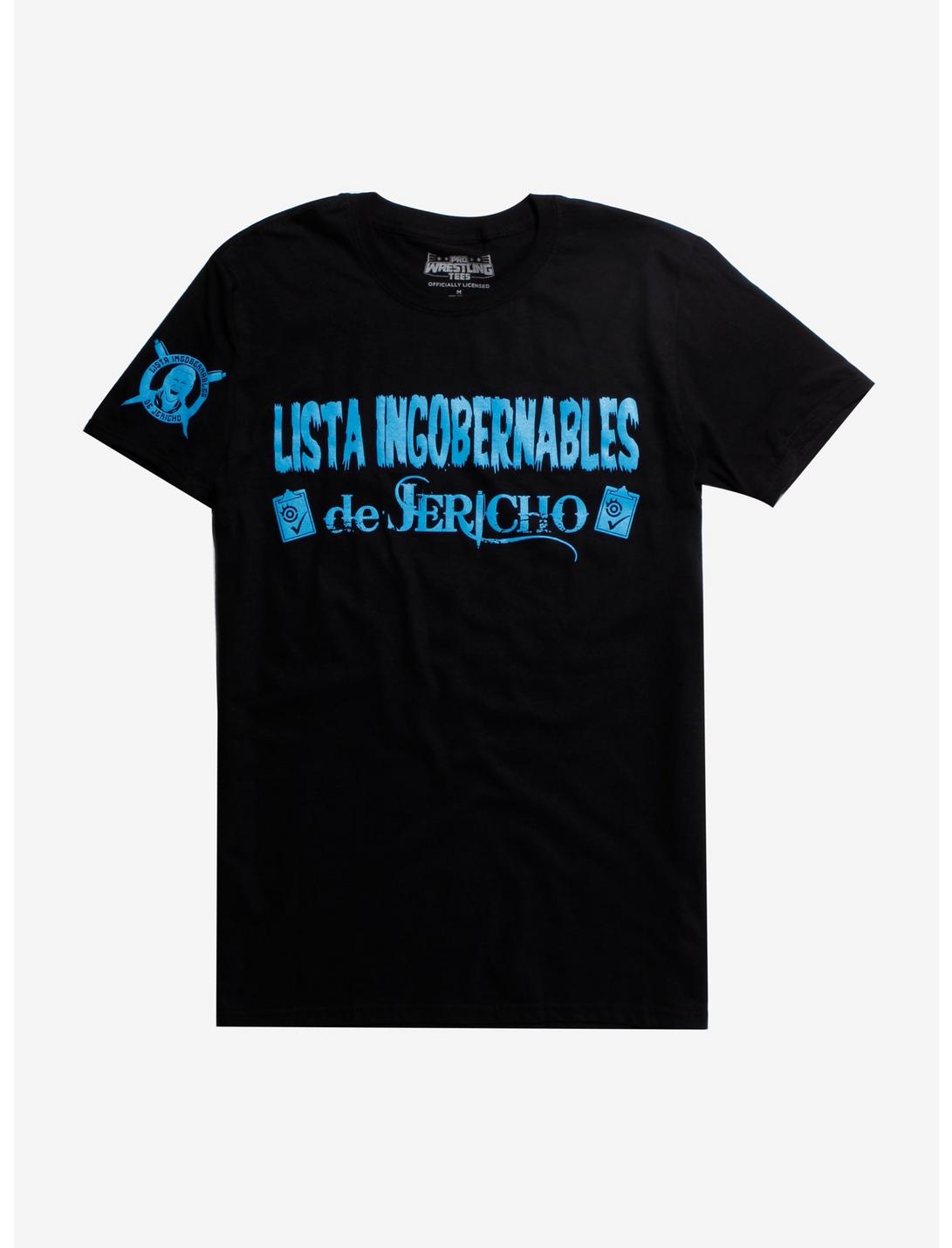 Chris Jericho Lista Ingobernables De Jericho T-Shirt Hot Topic Exclusive, BLACK, hi-res