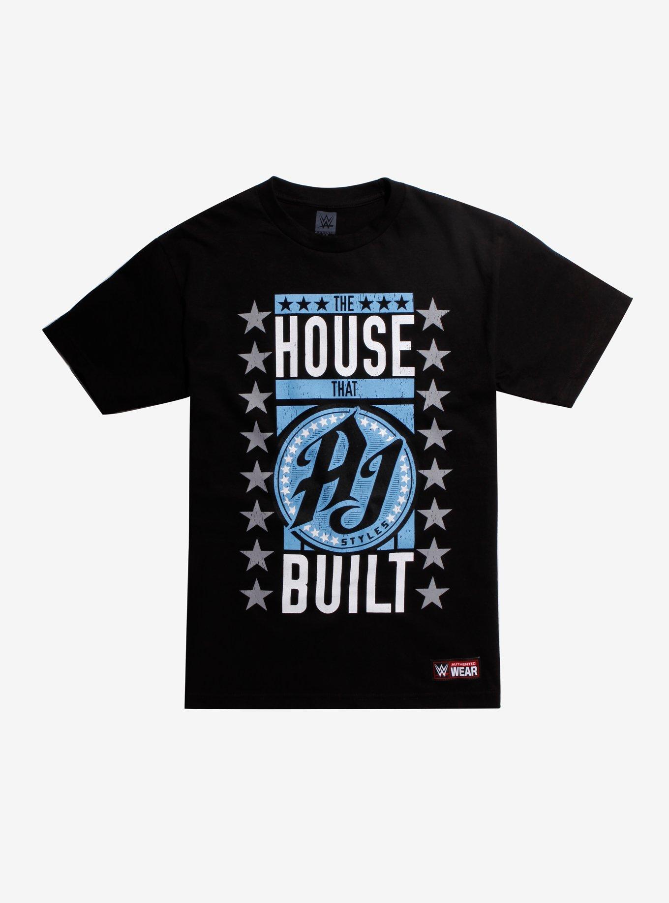 WWE AJ Styles House Built T-Shirt Hot Topic Exclusive, BLACK, hi-res