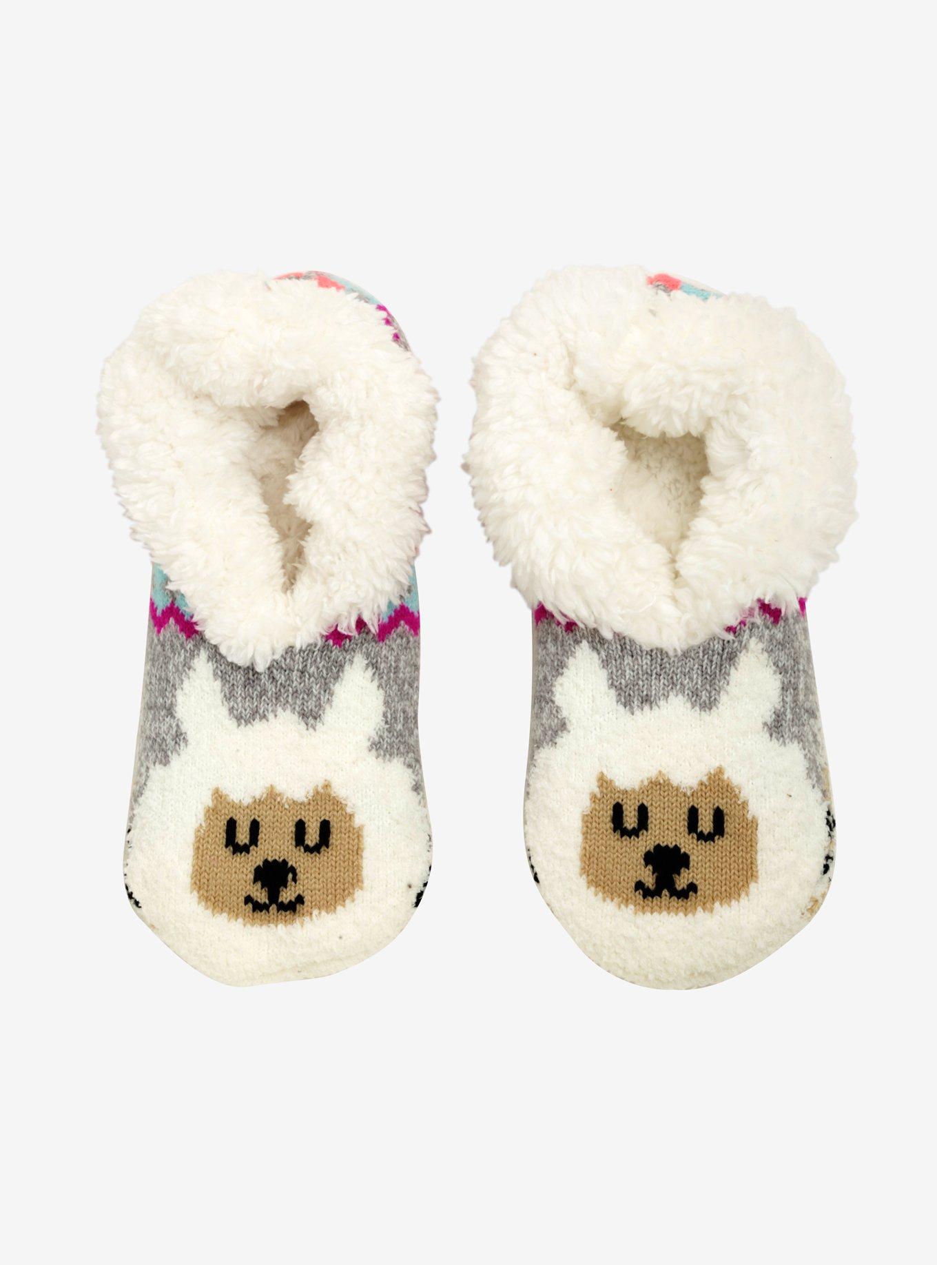 Sleepy Llama Cozy Slippers, , hi-res