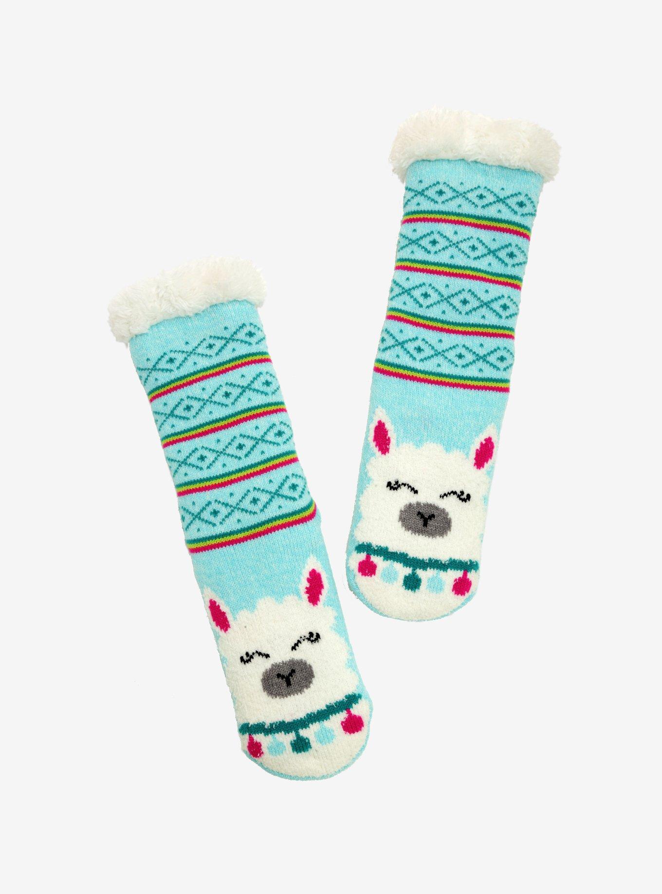 Happy Llama Cozy Slippers, , hi-res