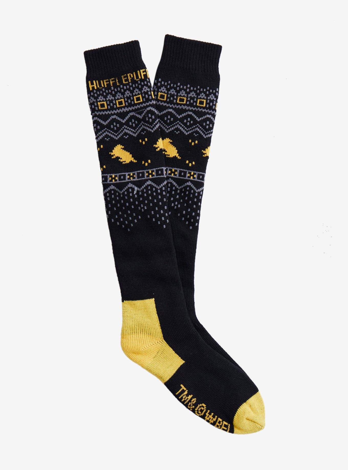 Harry Potter Hufflepuff Fair Isle Chunky Boot Socks, , hi-res