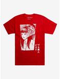 Junji Ito Collection Maroon T-Shirt Hot Topic Exclusive, RED, hi-res