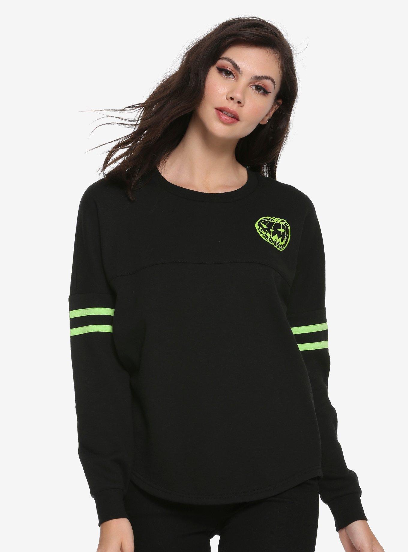 The Nightmare Before Christmas Halloween Town Girls Athletic Pullover, BLACK, hi-res