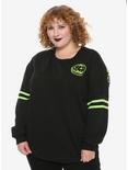 The Nightmare Before Christmas Halloween Town Girls Athletic Pullover Plus Size, BLACK, hi-res