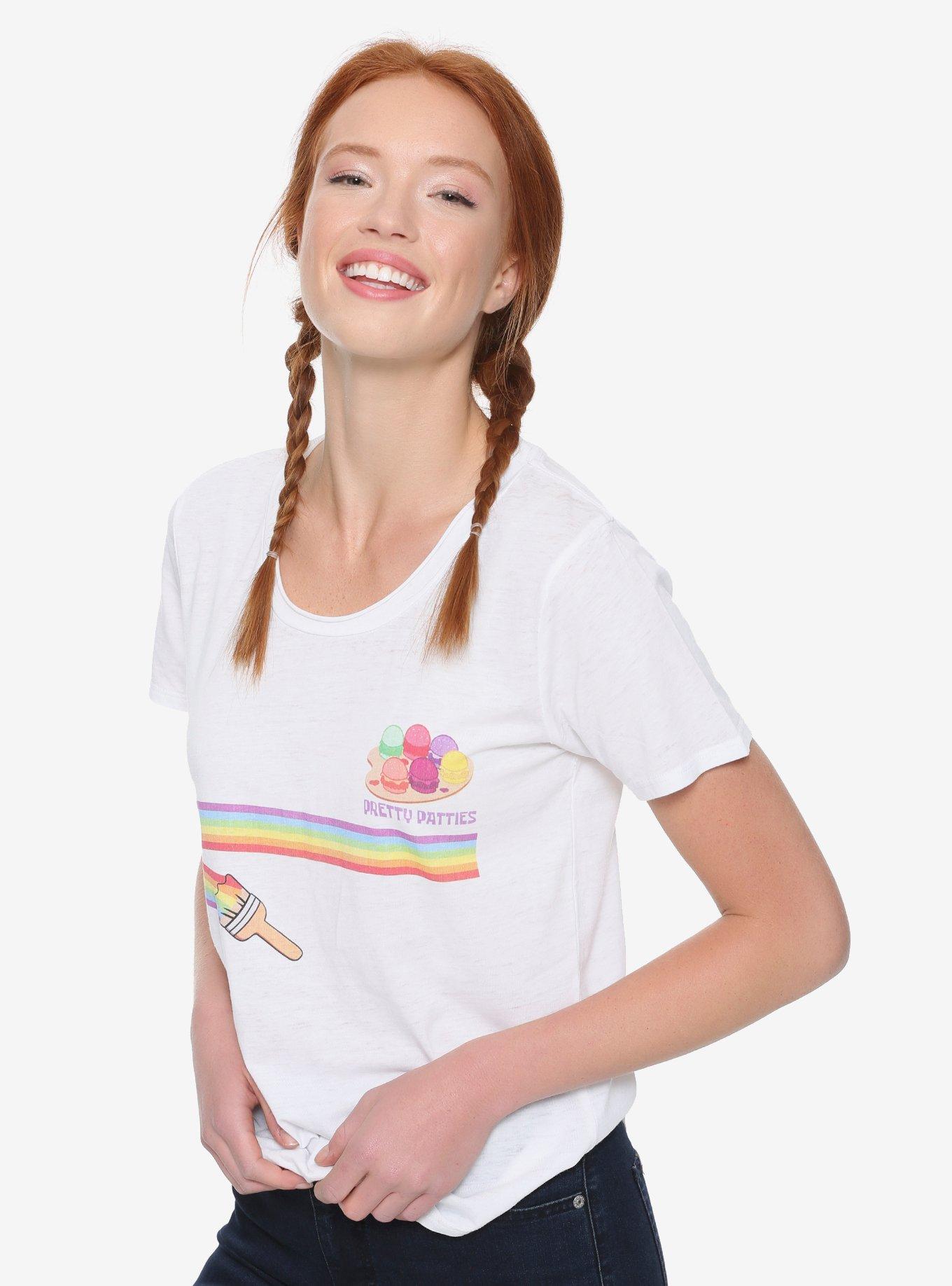 SpongeBob SquarePants Pretty Patties Womens Tee - BoxLunch Exclusive, WHITE, hi-res