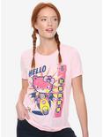 Sanrio x 64 Colors Hello Kitty Moto Womens Tee, PINK, hi-res