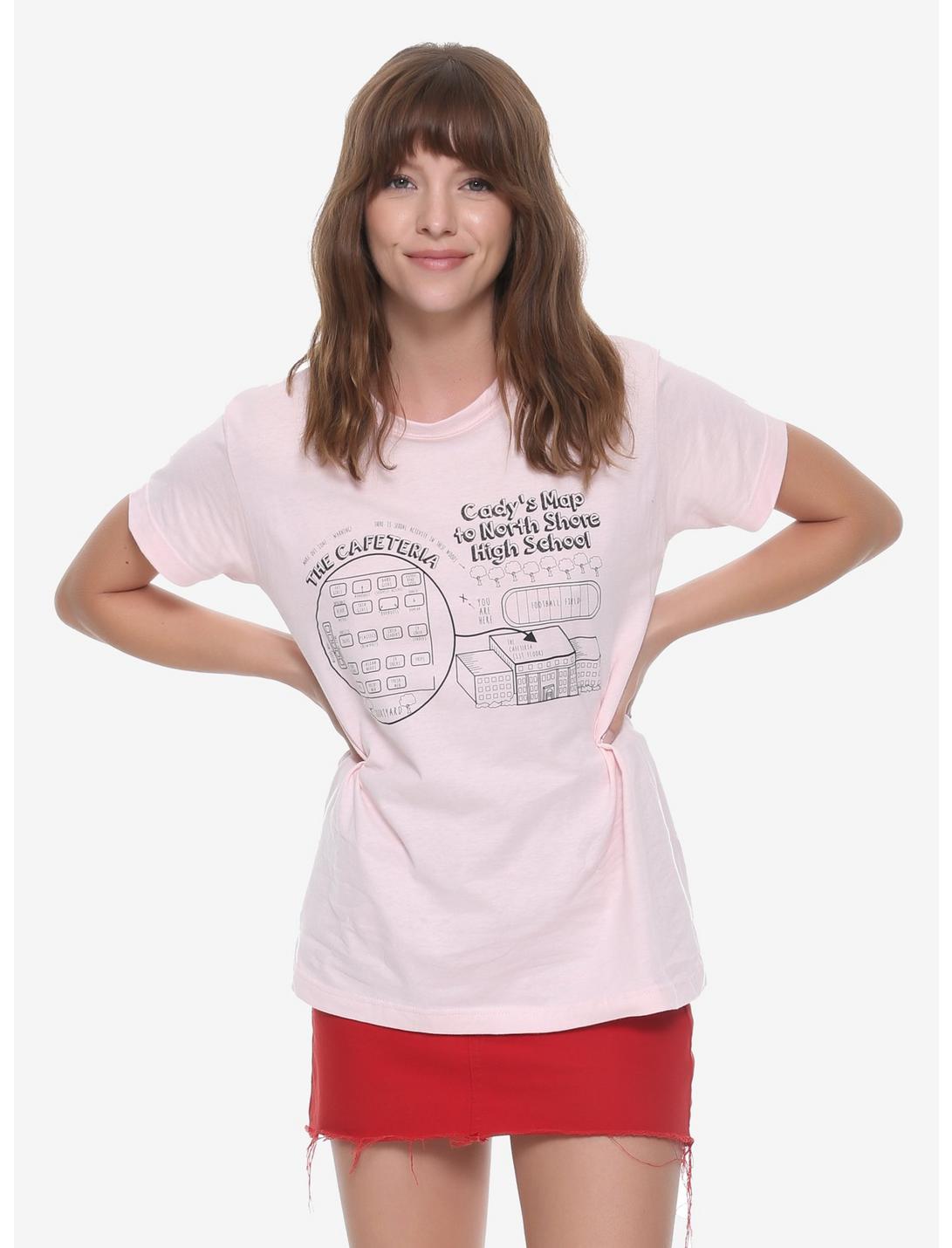 Mean Girls Cady's Map Womens Tee - BoxLunch Exclusive, BLUE, hi-res