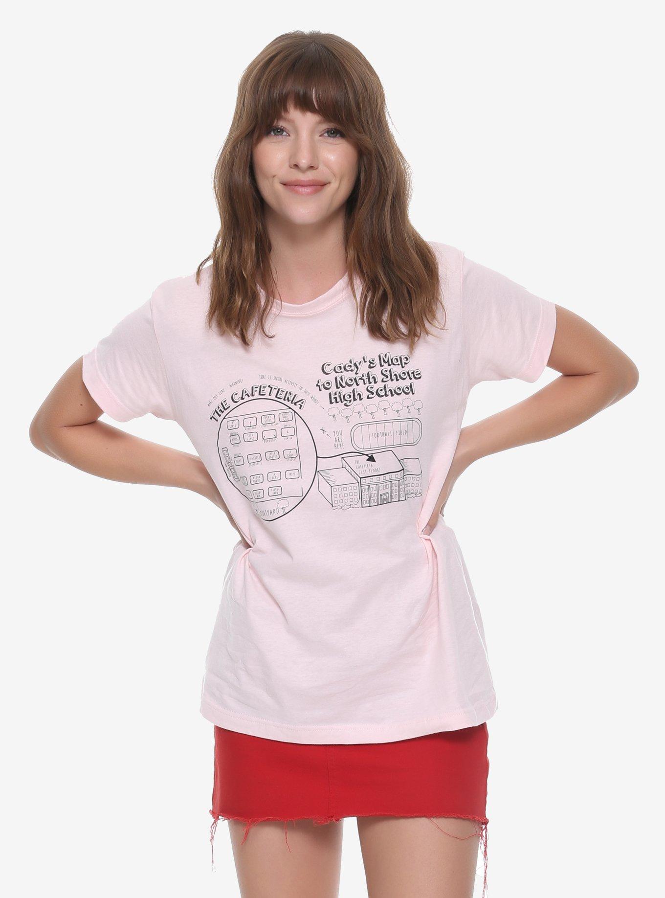 Mean Girls Cady's Map Womens Tee - BoxLunch Exclusive, BLUE, hi-res