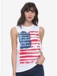 Painted American Flag Girls Muscle Top, MULTICOLOR, hi-res
