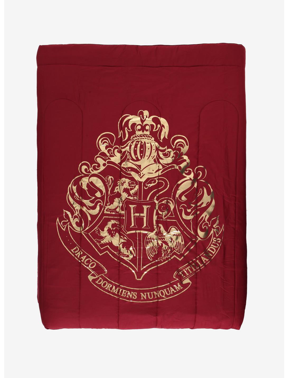Harry Potter Gold Foil Hogwarts Crest Full/Queen Comforter, , hi-res