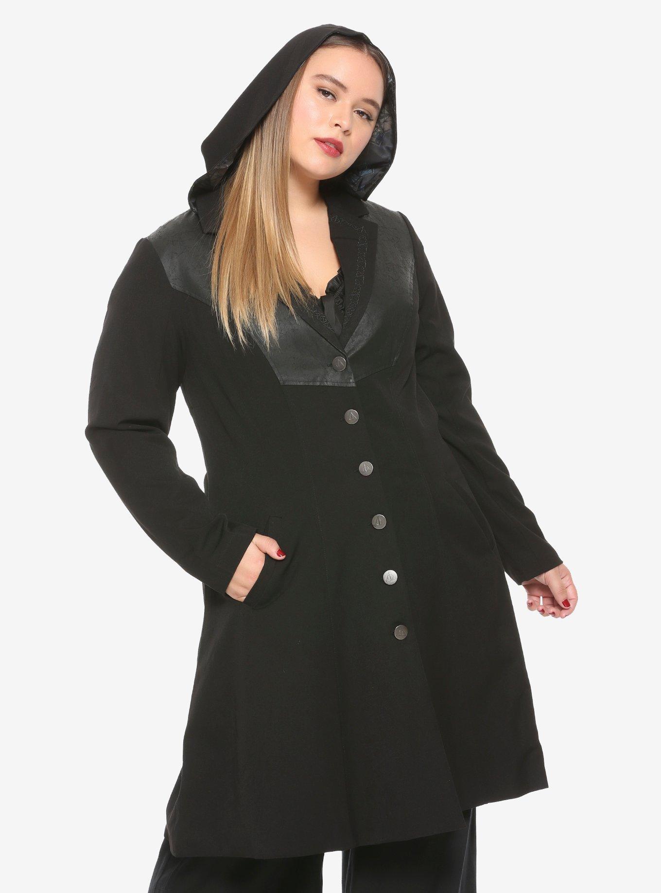 Harry Potter Deathly Hallows Girls Coat Plus Size, BLACK, hi-res