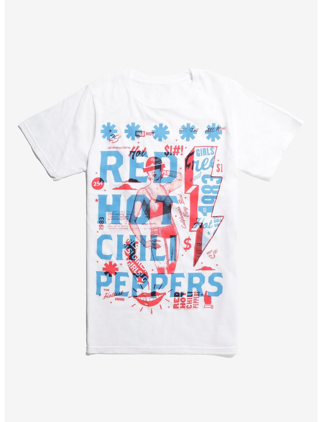 Red Hot Chili Peppers Hot S!#! T-Shirt, WHITE, hi-res