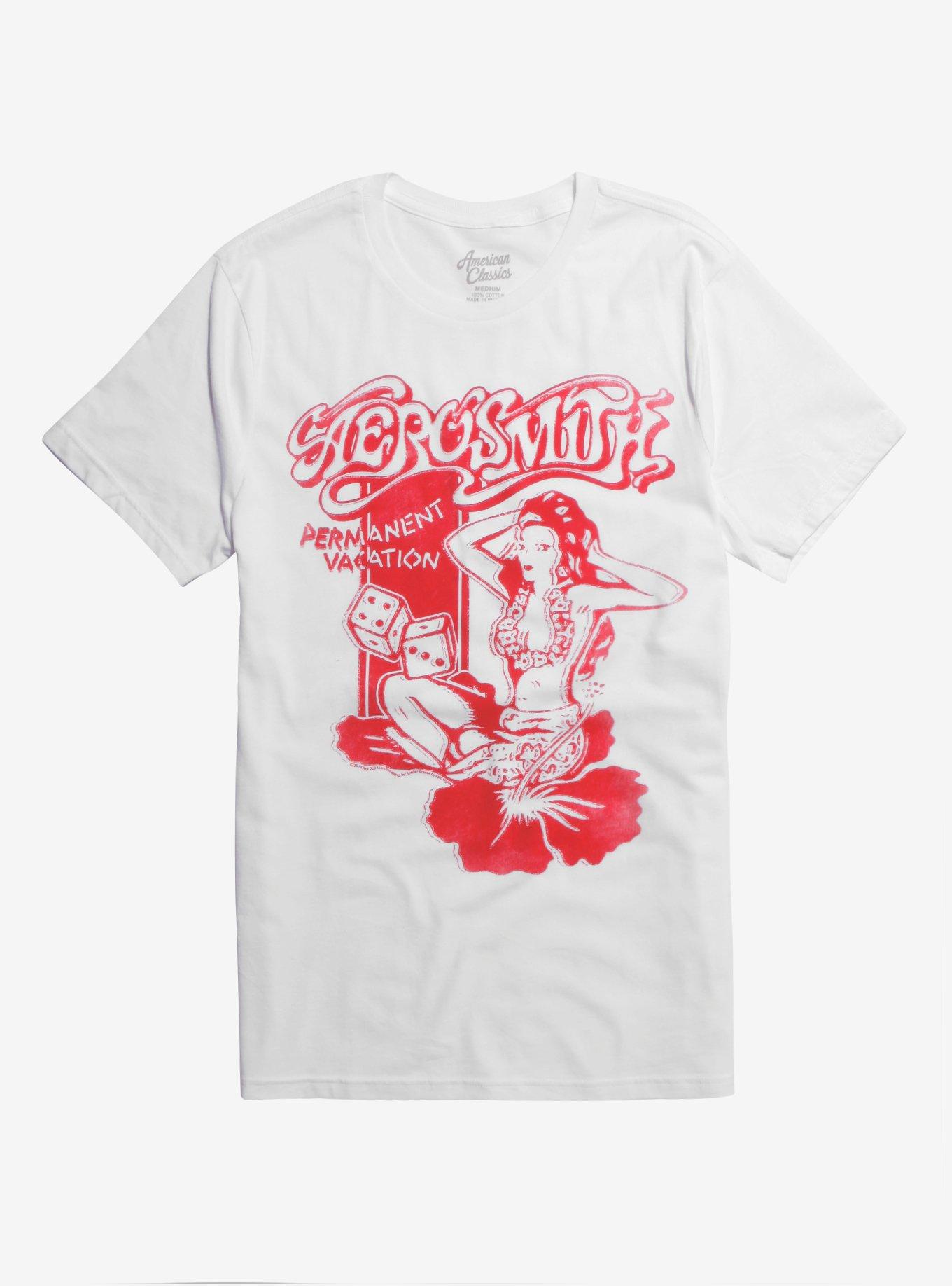Aerosmith Permanent Vacation T-Shirt, WHITE, hi-res
