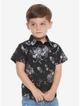 The Nightmare Before Christmas Jack Skellington Anniversary Print Toddler Woven Button-Up - BoxLunch Exclusive, BLACK, hi-res