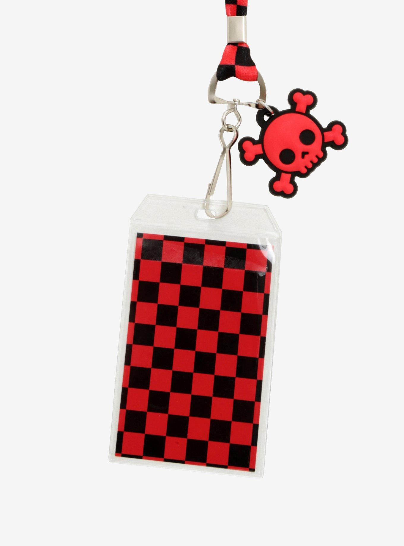 Black & Red Checkered Lanyard, , hi-res