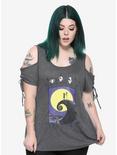 The Nightmare Before Christmas Girls Cold Shoulder Top Plus Size, MULTI, hi-res