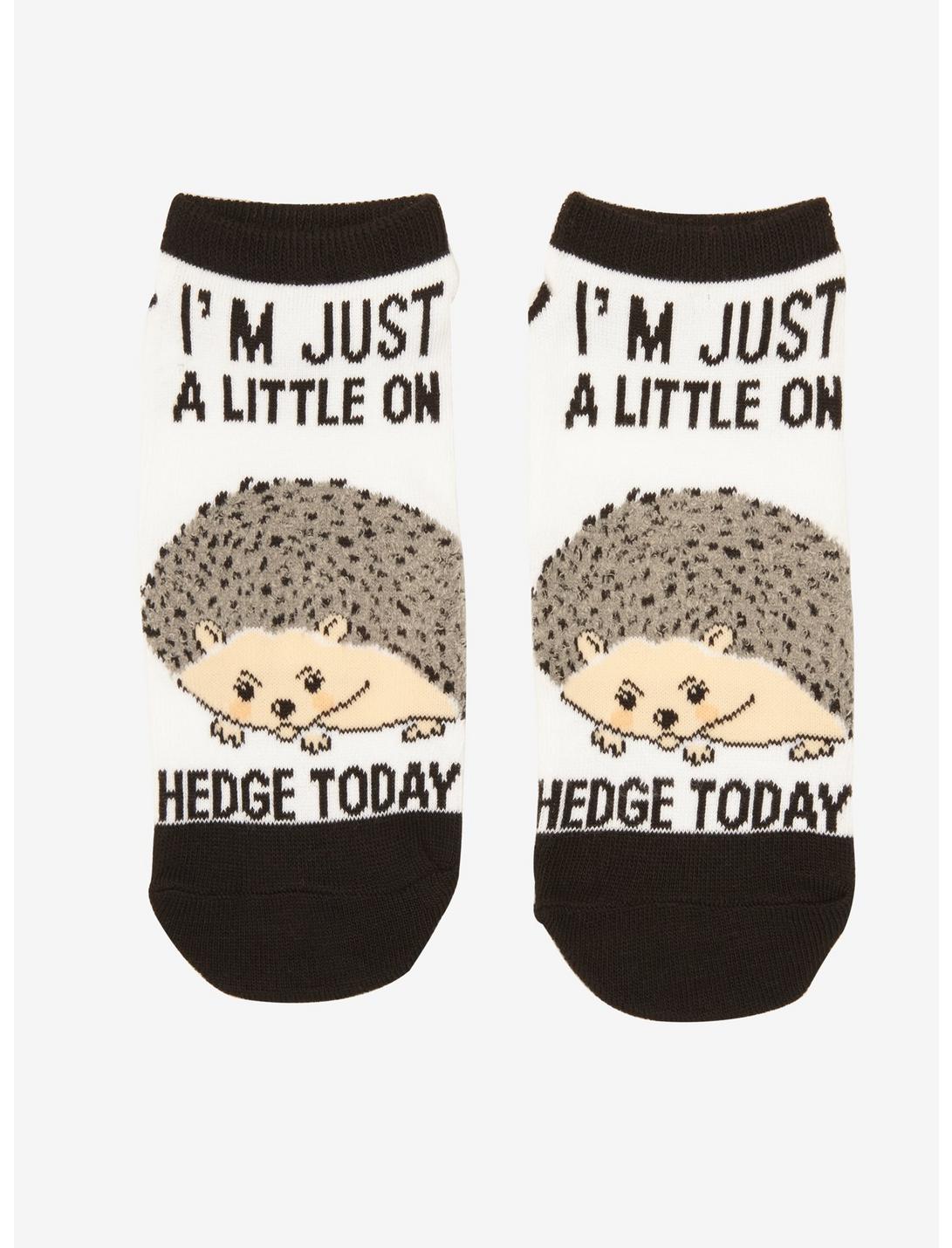 I'm Just A Little On Hedge Today Hedgehog No-Show Socks, , hi-res