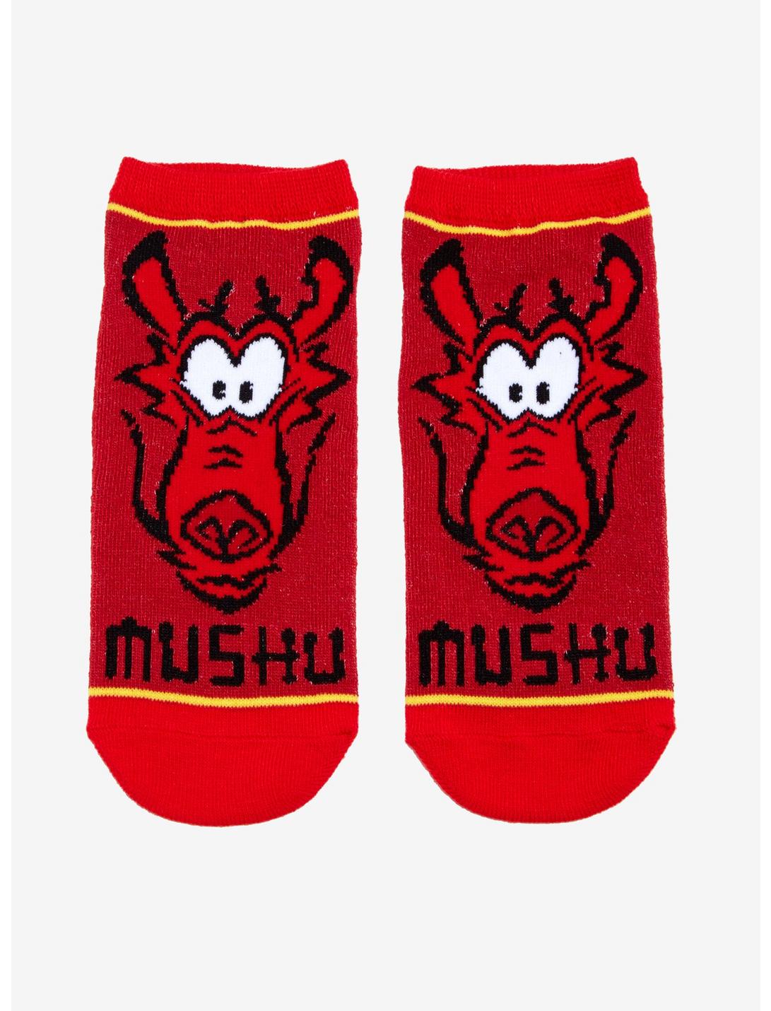 Disney Mulan Mushu Red No-Show Socks, , hi-res