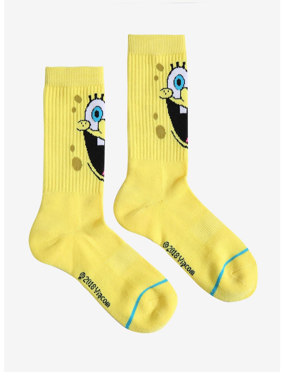 SpongeBob SquarePants Big Face Crew Socks, , hi-res