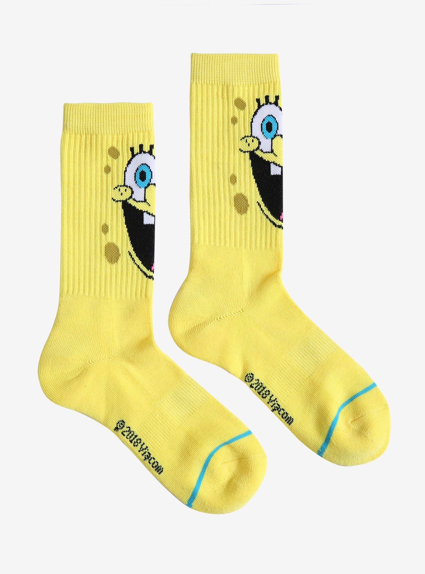 SpongeBob SquarePants Big Face Crew Socks, , hi-res